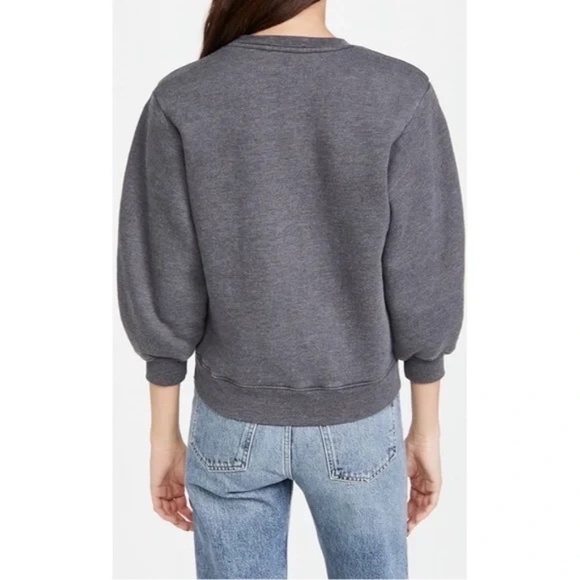 AGOLDE Gray Thora 3/4 Sleeve Sweatshirt - Picture 2 of 6